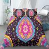 Luxury Boho Style Duvet Cover Geometric Print Bedding Set Quilt Cover with Zipper Closure King Queen Polyester Comforter Cover