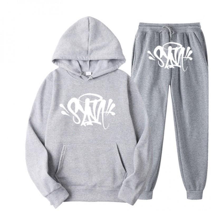 Set Felpa Streetwear Uomo Donna Outfit Casual Felpa con Grafica Stampata Syna Tuta