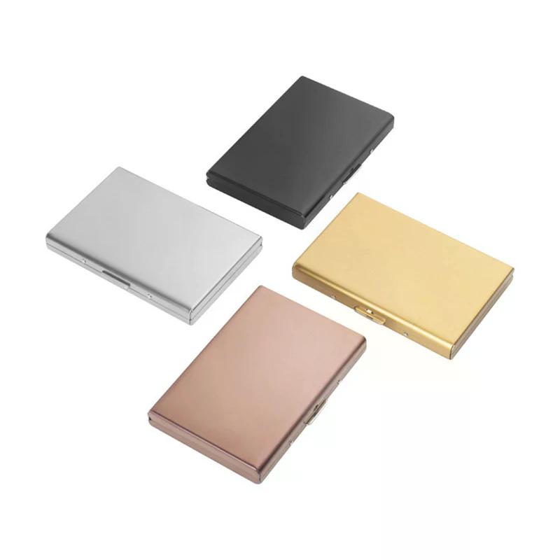 Anti-Magnetic Metal Wallet RFID Blocking Slim Card Holder Durable for Men Women Outdoor Activity