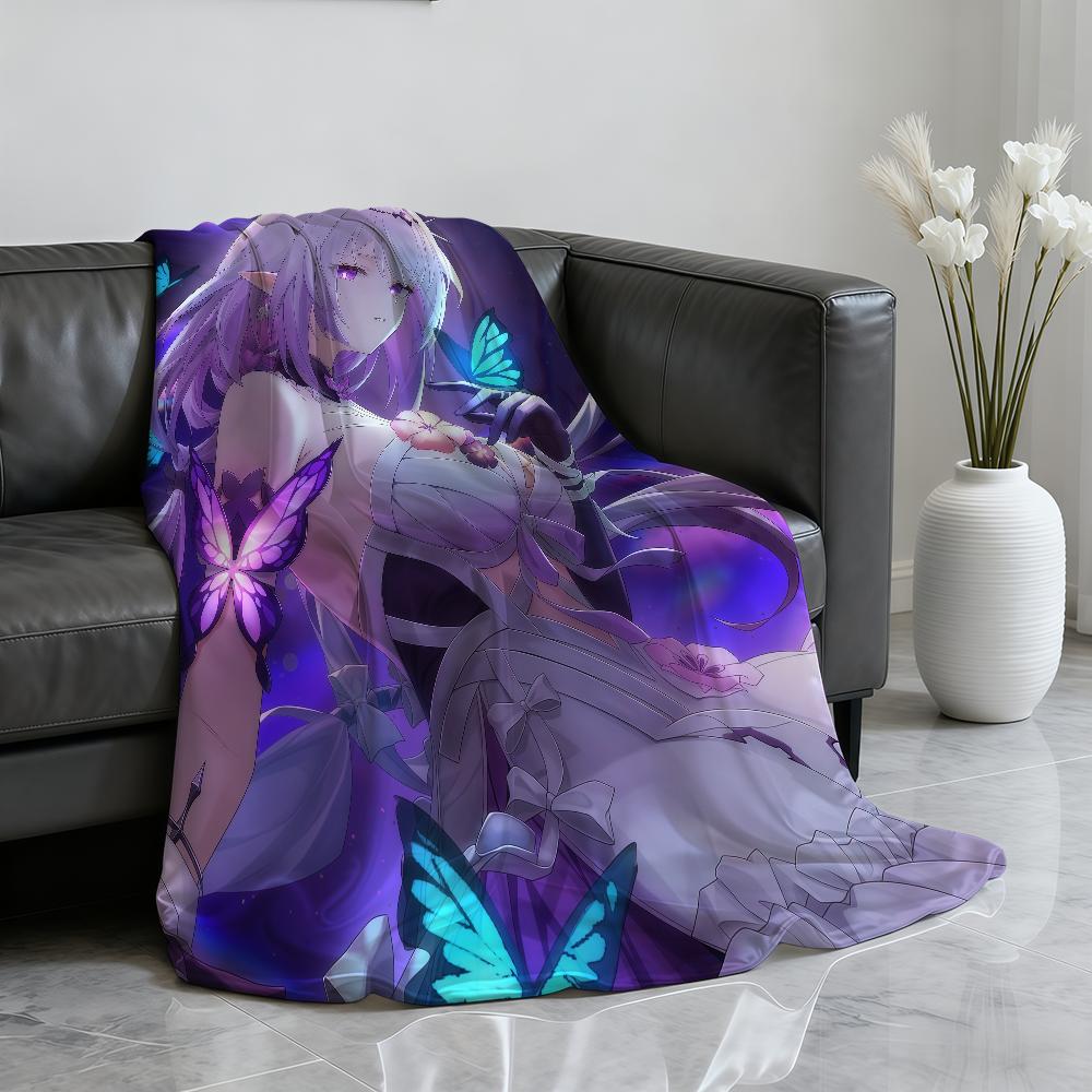 Game Honkai Star Rail Castorice Cute Blanket Soft Throw Blanket for Home Bedroom Bed Sofa Picnic Travel Office Rest Blanket Gift