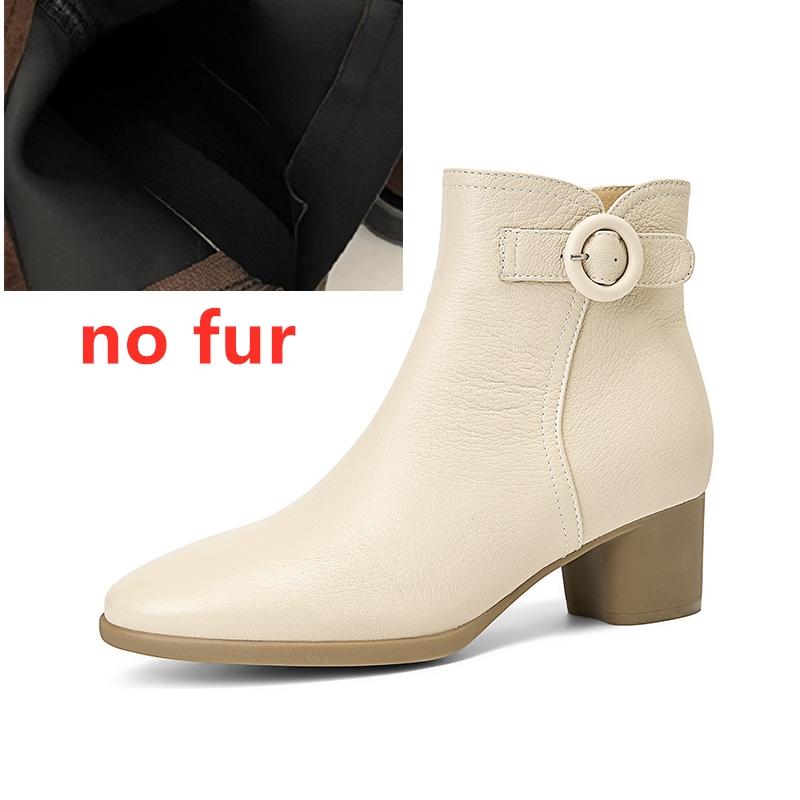 Fashion AIYUQI Women's Ankle Boots 2025 New Fashiona High-heel Women Short Boots Large Size Round-Toed Female Dress Boots