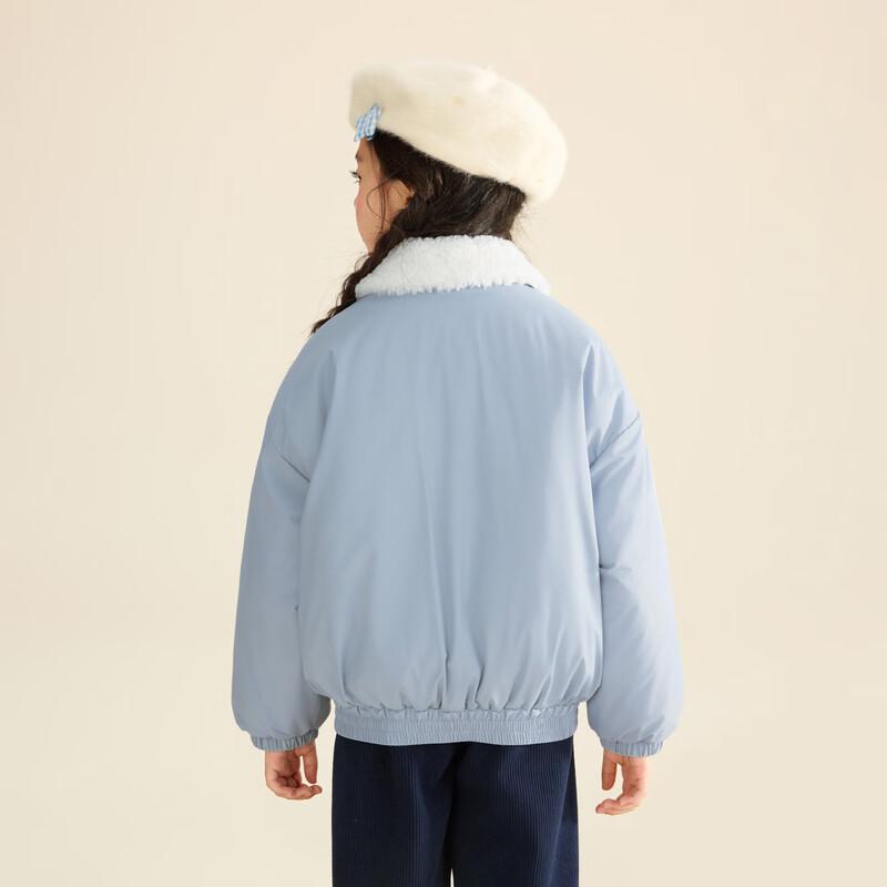 Girls' Cartoon Lamb Pattern Padded Winter Coat