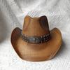 Cowboy Straw Hat For Men And Women Summer Beach Sun Hat Retro Curled Cowboy Hat For Women Sombrero Vaquero