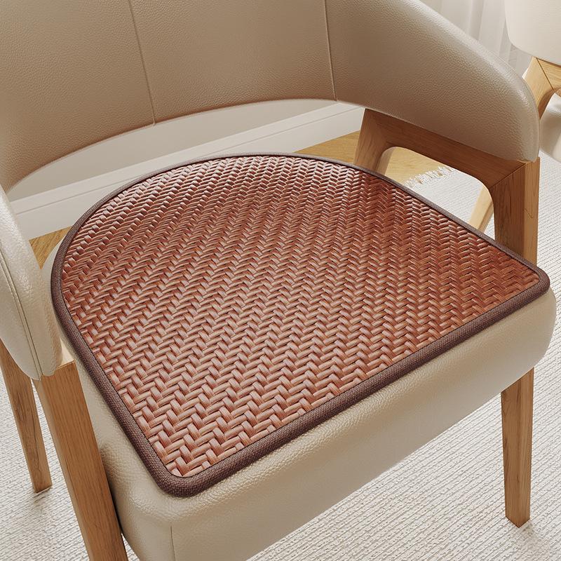Cool Rattan Woven Chair Cushion Summer Breathable Non-Slip Ice Mat Seat Pad Comfortable Cooling Cushion For Dining & Office