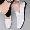 Fashion Men's Casual Leather Hole Shoes Men Genuine Leather Slippers Breathable Male Casual Shoes Comfy Loafers Stylish Muller Moccasins