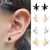 Casual Stainless Steel Tree of Life Earring for Women Lotus Grass Ear Jewelry Girls Delicate Flower Earrings Gifts Accessories