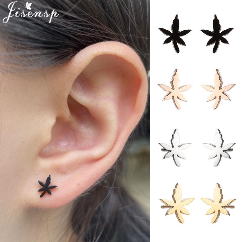 Casual Stainless Steel Tree of Life Earring for Women Lotus Grass Ear Jewelry Girls Delicate Flower Earrings Gifts Accessories