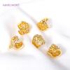 18K Gold Plated Brass Metal Hollow Pattern Opening Spacer Beads Charms Pendant Bail Connector For DIY  Jewelry Making Supplies