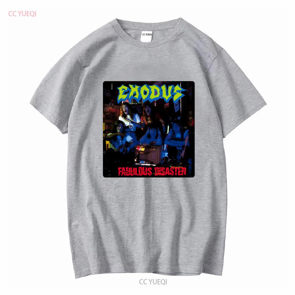Edizione Limitata NWT Exodus Fabulous Disaster American Extreme Metal Rock T Shirt S 4XL manica lunga o corta vintage Lavato moda