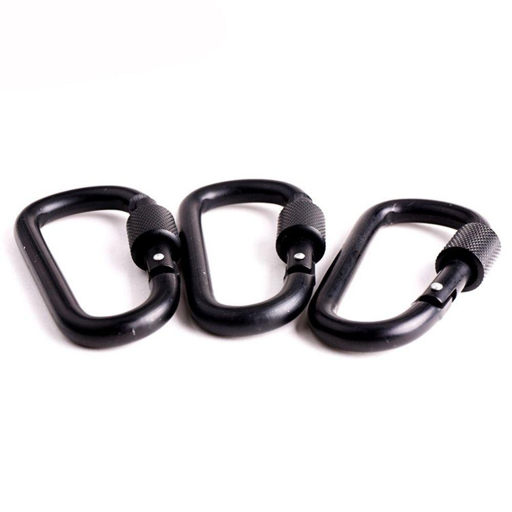 1/2/5pcs Aluminum Alloy Hammock Hook Black Mountain Buckle New Shopping Bag Clip Hook