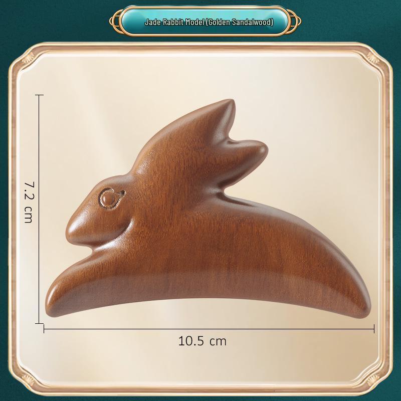 Sandalwood Antler Massager: Five-Claw Scalp Therapy Comb