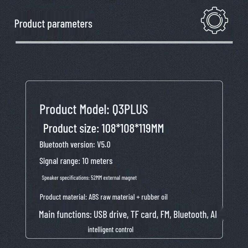 Bach Johann Q3PLUS Wireless Bluetooth HIFI Speaker