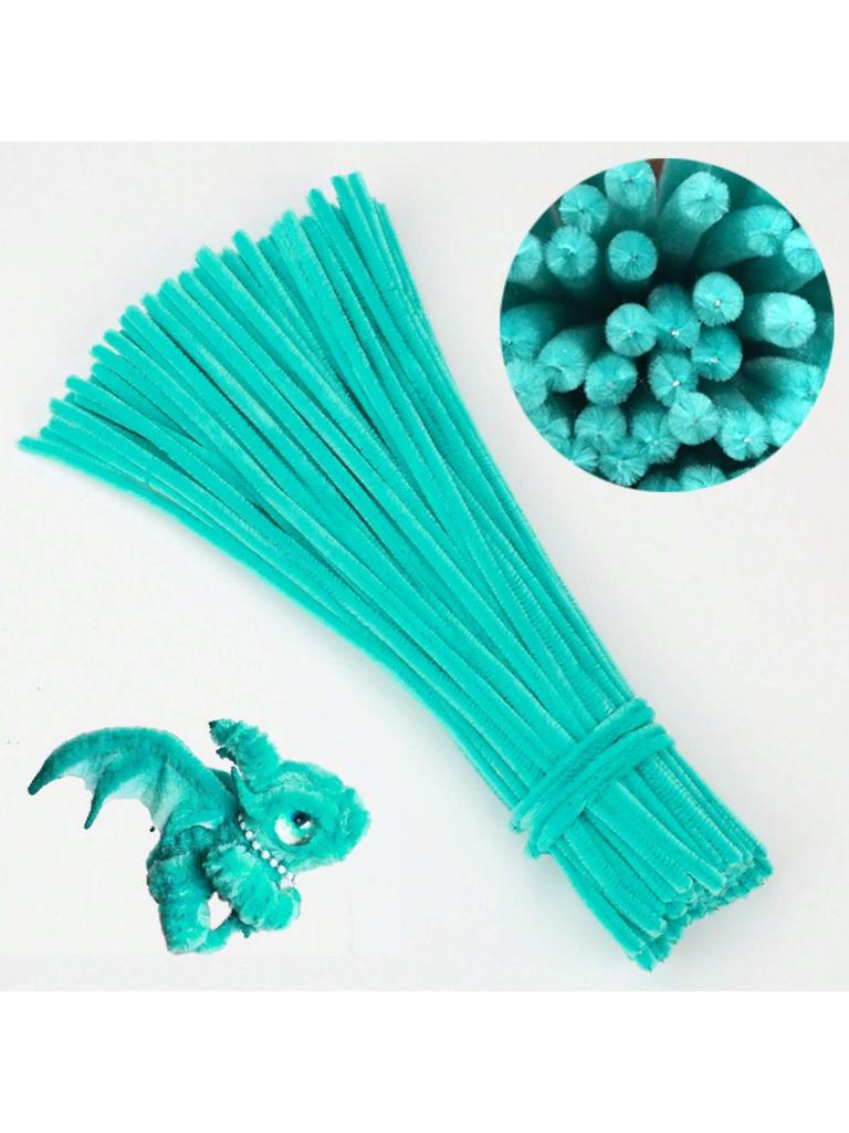 100/300 PCS 6 Colors Gradient Blue Pipe Cleaners Chenille Stems, Pipe Cleaners Craft, Pipe Cleaners Set for DIY Art and Craft