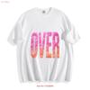 3D Textured Gradient OVER T Shirt Vintage Washed Stylish Slightly Homme Unisex Versatile Stretched Fashion Graphic Streetwear