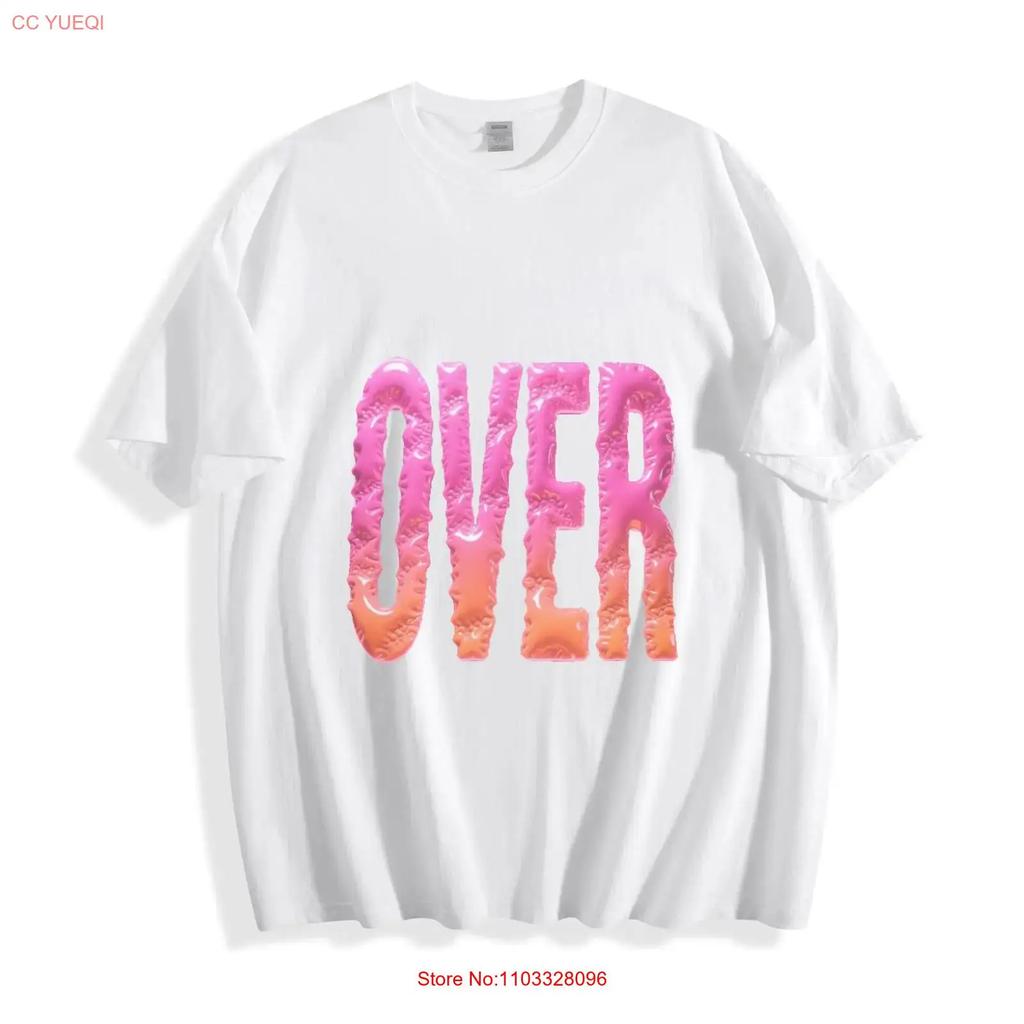 3D Textured Gradient OVER T Shirt Vintage Washed Stylish Slightly Homme Unisex Versatile Stretched Fashion Graphic Streetwear