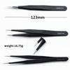 Precision Esd Anti-Static Tweezers Set -6-Pc Durable Stainless Steel Tool For Electronic Repair And Process Modeling, Bending&St