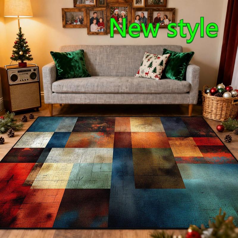 Modern Abstract Geometric Living Room Carpet