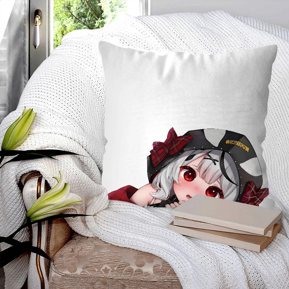 1PC Anime Girl Hololive Sakamata Chloe Game Pillow Case Sofa Decorative Home Double-sided Printing Short Plush Cushion Cover