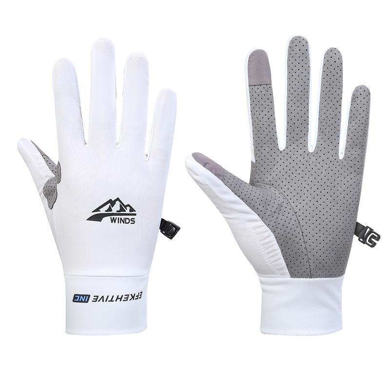 Cycling Gloves for Men Summer and Autumn Outdoor Sports Half Finger Exposed Full Finger Touch Screen Fishing Breathable Ice Silk Thin Gloves