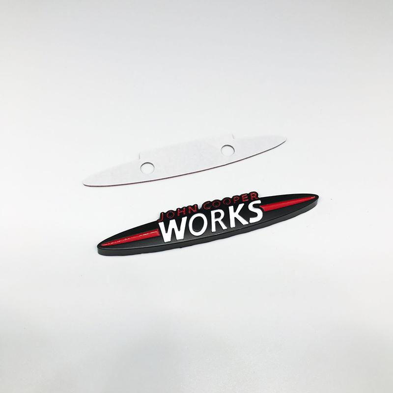 3D Metal Chrome Black Logo Works Emblem Car Front Grill Badge Trunk Sticker For R53 R56 Decal Accessories
