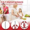 Kitchen Scissors For Food 2 In 1 Food Scissors With Walnut Cracker Multipurpose Shear Stainless Steel Kitchen Utensil For Dining