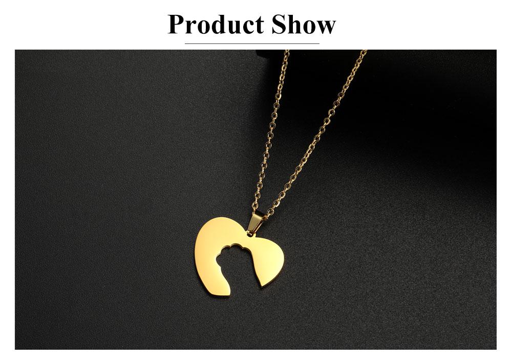 Cazador Cute Cat Kitten Paw Heart Pendant Necklace for Women Stainless Steel Gold Color Animal Necklace Birthday Gift Jewelry