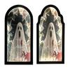 Halloween Hologram Ghost Mirror Spooky Blood Ghost Mirror with LED Light for Bedroom Kitchen Haunted House Decor