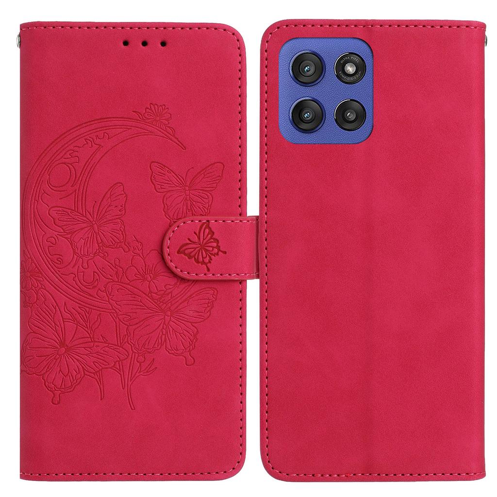 For Motorola Moto G Stylus 5G (2025) Case Butterfly Flower Imprinted PU Leather Wallet Stand Phone Cover