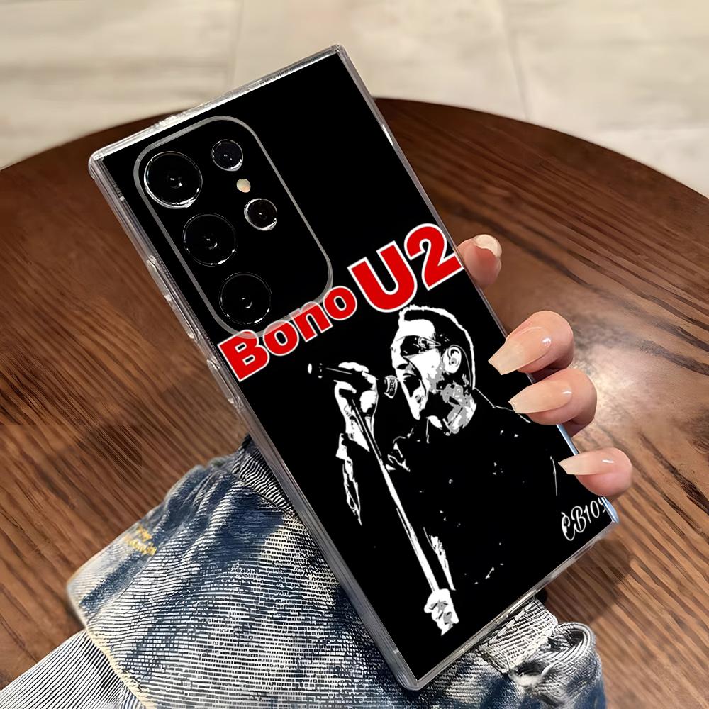U2 Band Phone Case For Samsung S26 S25 S24 Ultra S23 Fe S22 S20 S21 Plus Plus 5G Fe Transparent Cover