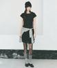 Nigaennikol Fringe Lace Mini Skirt_Black