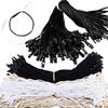 100 Stück 19,5 cm Polyester-Schlinge Schwarz/Weiß/Beige Schmuck Kleidung Universell Einzelhandelspreisschild Geschenkkarten-Lanyard YMY