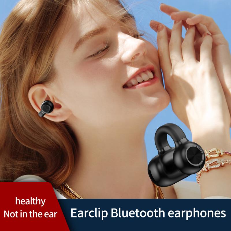 

Бизнес-наушники с одним ухом TWS Bluetooth 5.3, наушники-клипсы, беспроводные наушники, Hi-Fi стереогарнитура с шумоподавлением и микрофоном для Xiaomi iPhone