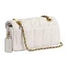 Coach Tabby 20 Striped Quilted Push Lock Closure Logo Flap Pillow Bag Women Handbags Chalk-White CP149-B4HA