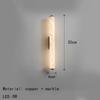Spanish Marble LED Wall Light Gold Black Copper Indoor Living Room Bedroom Stairs Hotel Sconce 25/30/40/50/60cm Wall Lamp