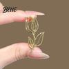 Jewelry Gift Brooch Hollow Tulip Design Anti-Wear Lapel Pin Sweaters