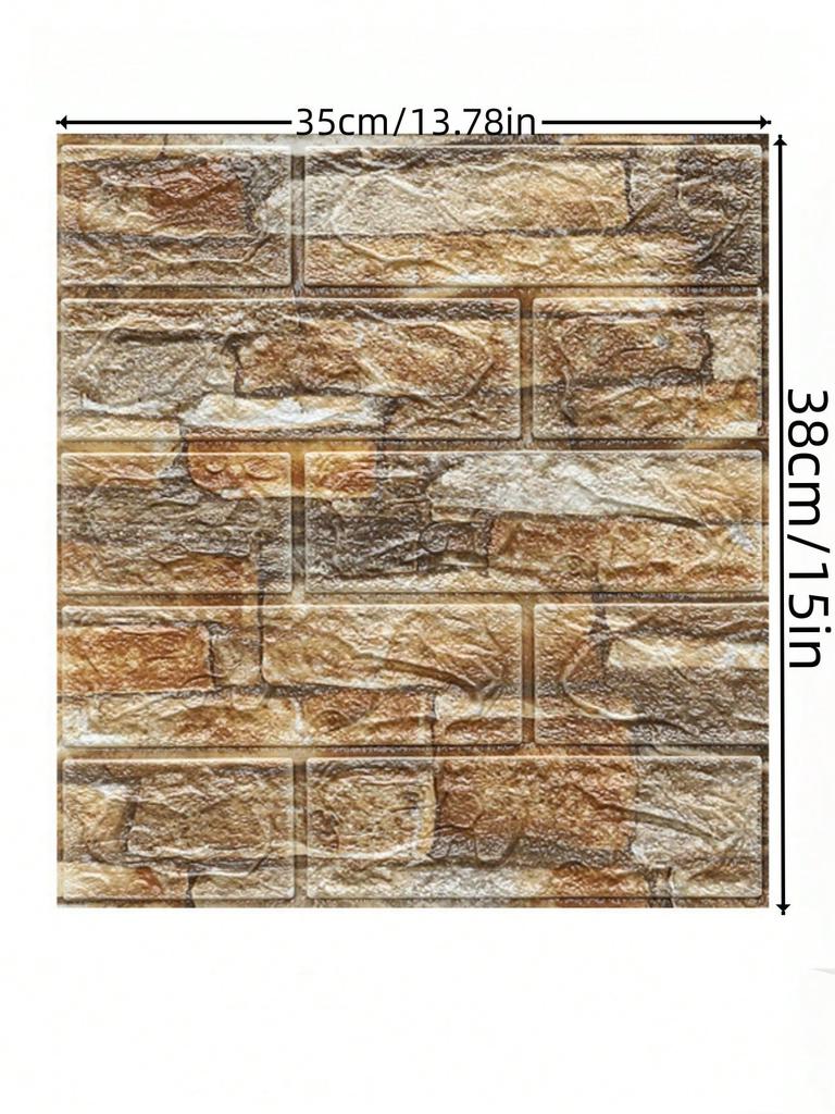 Home decoration supplies Wall decoration peel wallpaper brick detachable wallpaper peel paste self-adhesive 5 sheets 1 set