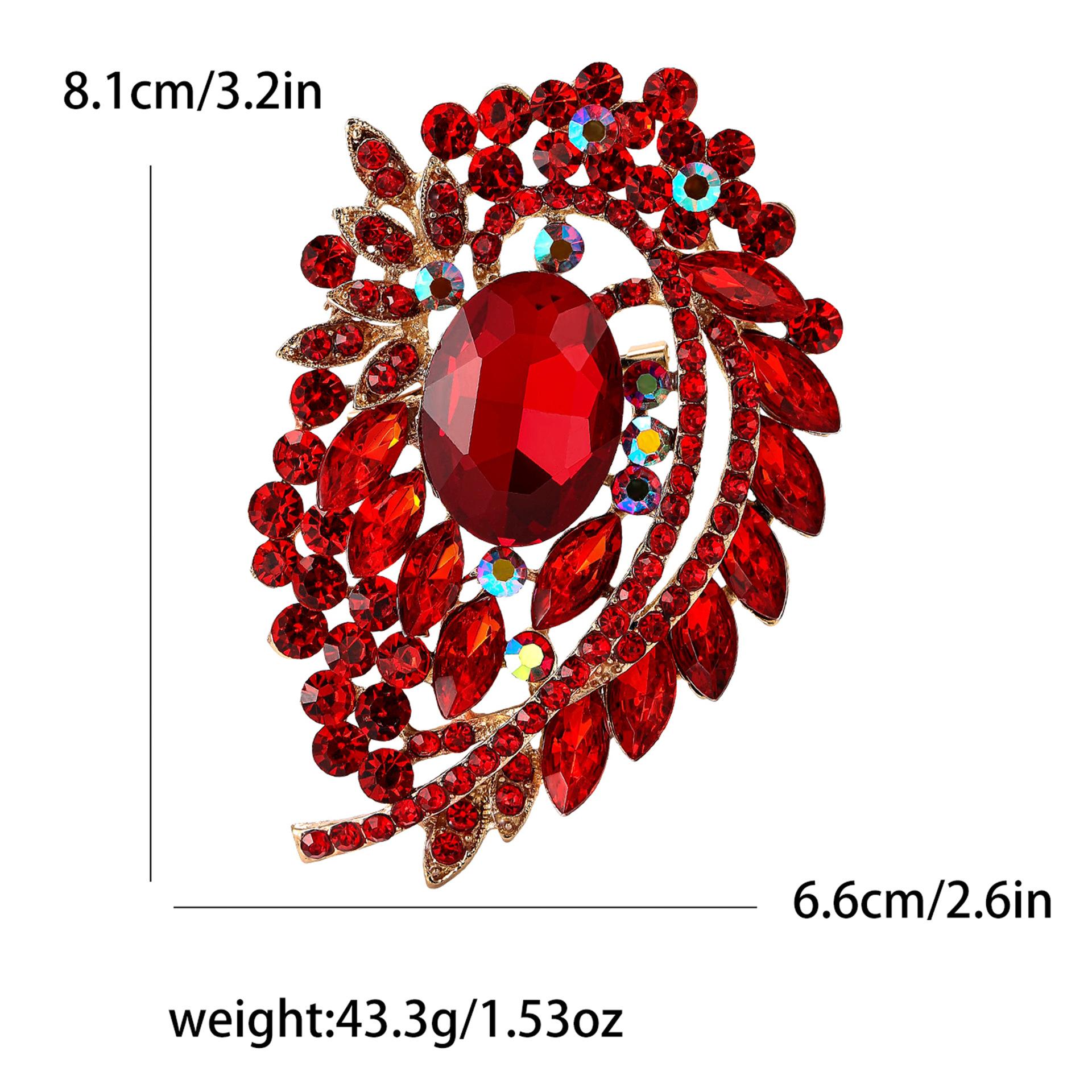 

Африканская мода сплав полный бриллиант большая стеклянная брошь изысканная женская одежда высокого класса украшение для корсажа булавка