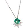 Gold-Plated Sterling Silver Diamond Pendant Necklace for Women - Luxurious and Elegant Design