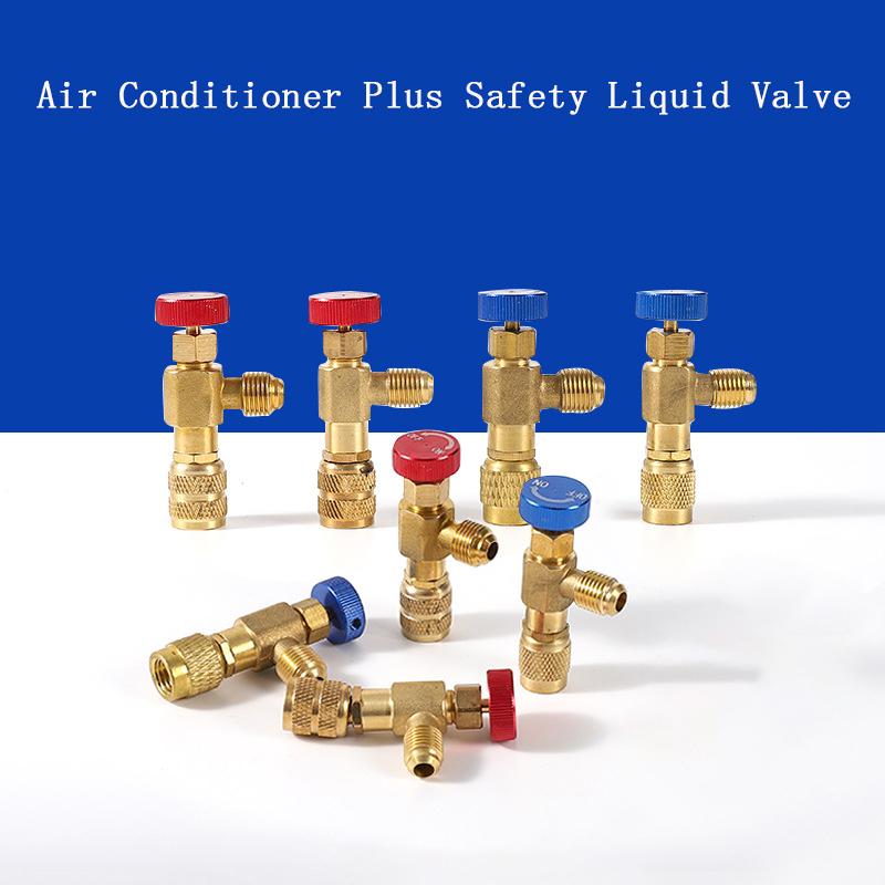 R410 - R22 Refrigeration Tool Air conditioning Safety Valve Adapter Fitting Refrigeration Charging Copper Adapter Tools For R410