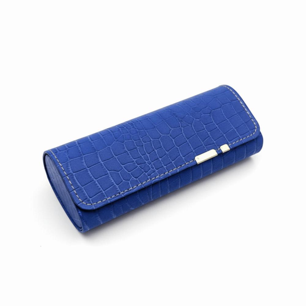 

Portable British Style Glasses Case PU Vintage Glasses Storage Box Anti-Pressure Lightweight Eyeglass Case for Men Women синий
