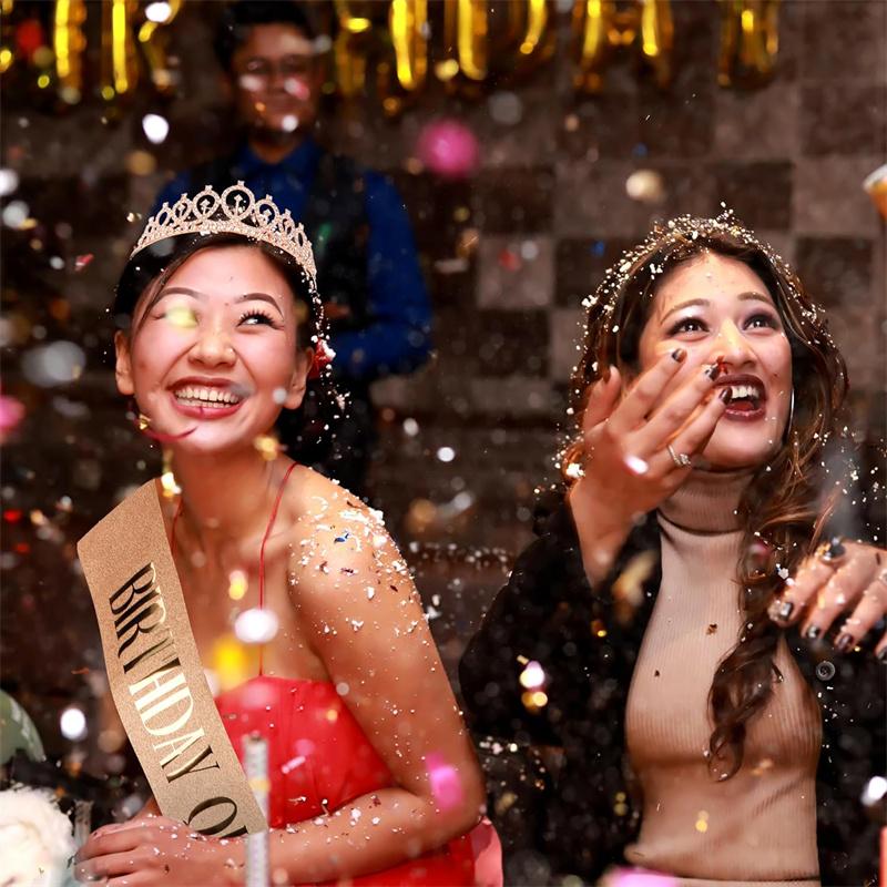 Birthday Queen Sash & Rhinestone Tiara Set for Women Rhinestone Queen Tiara for Girl Glitter Crystal Hair Accessories