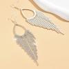 Rhinestone Tassel Earrings Fashion Trendy Girl Water Drop Earrings Light Luxury Crystal Premium Ear Jewelry