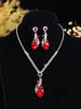Elegant Rhinestone Zirconia Necklace & Jewelry Set for Bridal & Evening Wear
