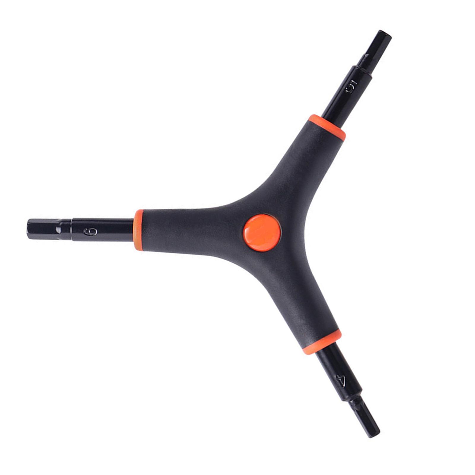 

Practical 3 Way Y Type Hexagonal Wrench Wear Resistant Inner Hexagon Spanner Bicycles Repair Wrench NonSlip Grip