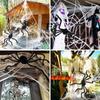 Giant Black Spider Halloween Party Decor for Home 2026 Outdoor Haunted House Ornament Trick or Treat Big Black Spider