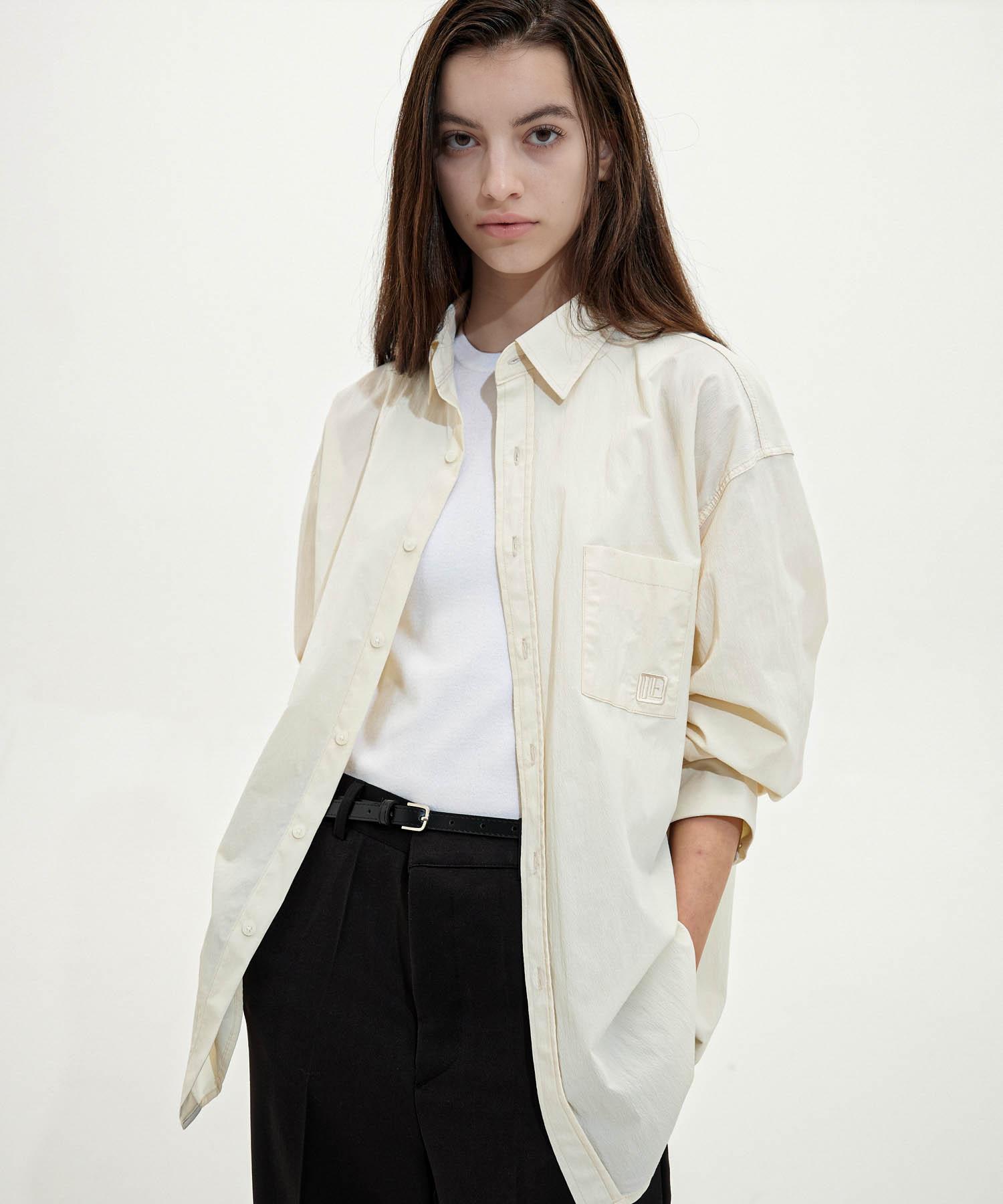 Triple Sense Washable Oversized Shirt_Cream Cream/L