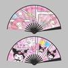 Cinnamoroll My Melody Cartoon Sanrio Kuromi Folding Fan Silk Cloth 8 Inches Female Gifts Home Decoration Bamboo Handle Hand Fan
