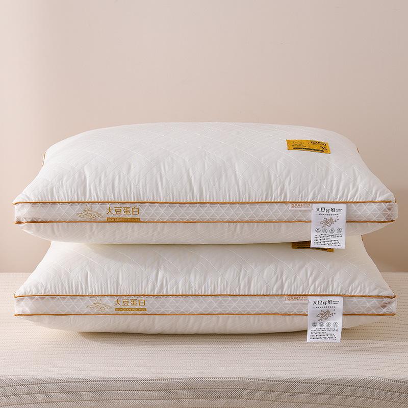 

Трехмерная воздухопроницаемая сетчатая подушка с соевым белком и сетчатым краем для защиты шейного отдела позвоночника для одного человека, помогающая придать форму сну low pillow