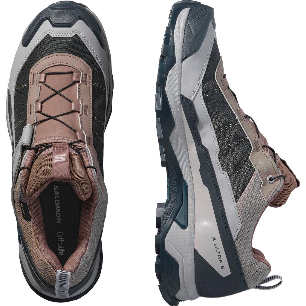SALOMON X ULTRA 5 Mountaineering & Hiking Shoes Men's Iron Gray/Dark Navy Blue/Gull Gray 478546