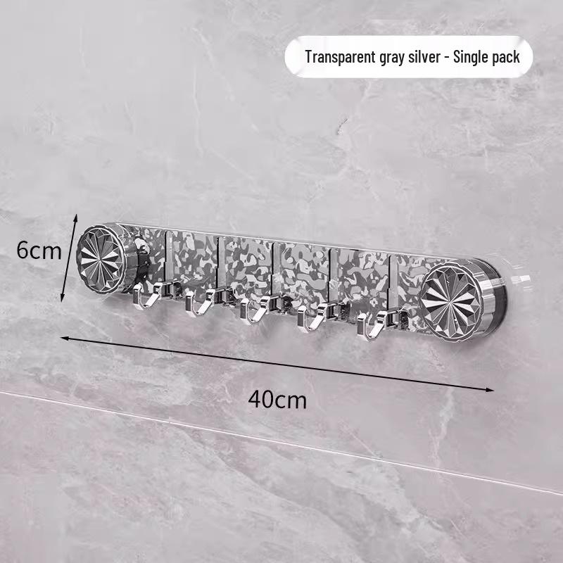 Rotating Suction Cup Bathroom Hooks - No Drill Towel Storage Shelf